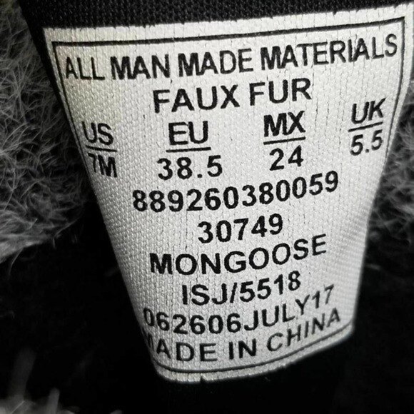 Aqua Stop Mongoose Winter Boots Faux Fur Lined Side Zipper Gray Size 7 - Picture 6 of 10